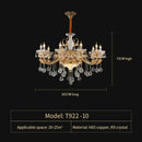 Elegant crystal chandelier gold tiered light for living room