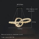 Elegant crystal chandelier modern gold spiral – living room light