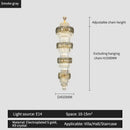 Elegant crystal hollow gold chandelier living room stairwell light