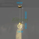 Elegant crystal led chandelier gold pendant light dining room