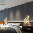 Elegant crystal led chandelier gold pendant light dining room