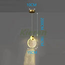 Elegant crystal led chandelier gold pendant light dining room