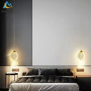 Elegant crystal led chandelier gold pendant light dining room