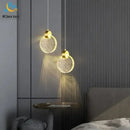 Elegant crystal led chandelier gold pendant light dining room
