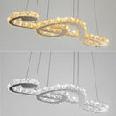 DecorBites™ Musical Note Pendant LED Chandelier - Sparkling Crystal Design for Fashion Stores
