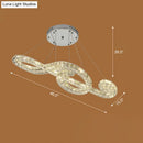 DecorBites™ Musical Note Pendant LED Chandelier - Sparkling Crystal Design for Fashion Stores