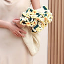 Elegant daisy bouquet soft knitted blanket office nap shawl