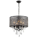 Elegant dark metal crystal ceiling chandelier living room light