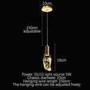 Elegant diamond crystal chandelier gold dining room pendant light