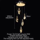 Elegant diamond crystal chandelier gold dining room pendant light