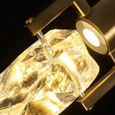 Elegant diamond crystal chandelier gold dining room pendant light
