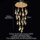 Elegant diamond crystal chandelier gold dining room pendant light