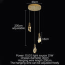 Elegant diamond crystal chandelier gold dining room pendant light