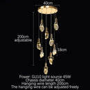 Elegant diamond crystal chandelier gold dining room pendant light