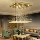 Elegant duplex villa hotel clear & amber crystal chandelier lobby light