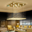 Elegant duplex villa hotel clear & amber crystal chandelier lobby light