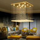 Elegant duplex villa hotel clear & amber crystal chandelier lobby light
