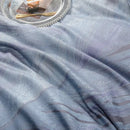 Elegant feather gray 1500tc egyptian cotton silk bedding set bedroom