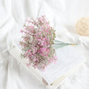 Elegant flocking lover grass purple silk bouquet bedroom decor