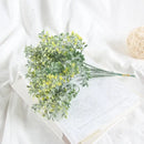 Elegant flocking lover grass purple silk bouquet bedroom decor