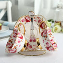 Elegant floral tea set pink & orange dining room bone china cup