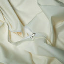 Elegant flowers embroidery cream satin bedding set bedroom duvet cover