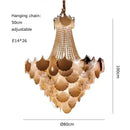 Elegant ginkgo gold led chandelier white & gold living room light