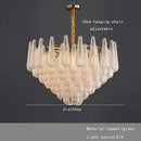 Elegant glass chandelier lighting gold tiered teardrop dining room