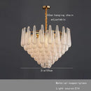 Elegant glass chandelier lighting gold tiered teardrop dining room