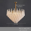 Elegant glass chandelier lighting gold tiered teardrop dining room