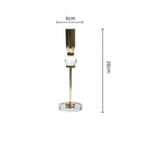 Elegant gold and crystal glass candlestick holder dining room set