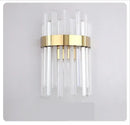 Elegant gold and crystal led wall lamps for living room decor