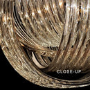 Elegant gold and glass crystal pendant lights kitchen island lamps
