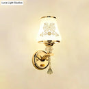 Elegant gold and white crystal wall light bedroom reading wall light