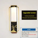 Elegant gold bamboo iron glass wall sconce for living room