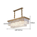 Elegant gold & black crystal round ceiling chandelier dining room