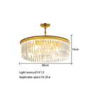 Elegant gold & black crystal round ceiling chandelier dining room