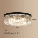 Elegant gold & black crystal round ceiling chandelier dining room
