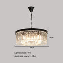 Elegant gold & black crystal round ceiling chandelier dining room