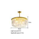 Elegant gold & black crystal round ceiling chandelier dining room