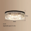 Elegant gold & black crystal round ceiling chandelier dining room
