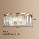 Elegant gold & black crystal round ceiling chandelier dining room