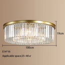 Elegant gold & black crystal round ceiling chandelier dining room