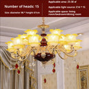 Elegant gold & blue crystal chandelier living room lighting