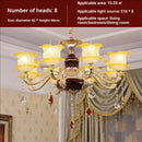Elegant gold & blue crystal chandelier living room lighting