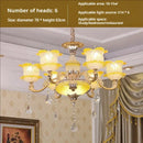 Elegant gold & blue crystal chandelier living room lighting