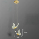 Elegant gold butterfly led pendant light bedroom decor