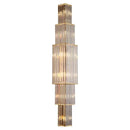 Elegant gold cascading crystal wall lamp for living room