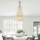 Elegant gold & chrome k9 crystal chandelier for dining room