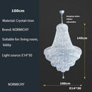 Elegant gold & chrome k9 crystal chandelier for dining room